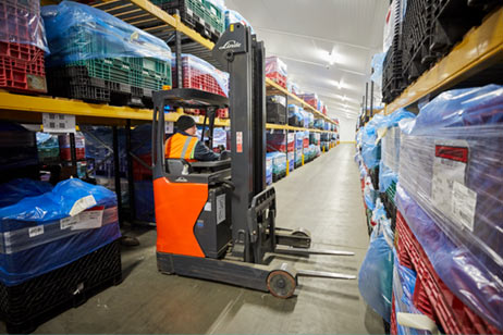 fork lift in warehouse